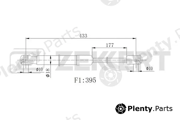 Zekkert GF-2520 — Gas Spring, boot/cargo area