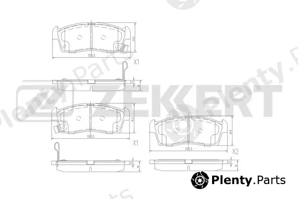 Zekkert BS-3054 — Brake Pad Set, disc brake