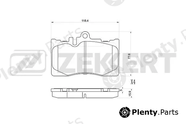 Zekkert BS-1032 — Brake Pad Set, disc brake