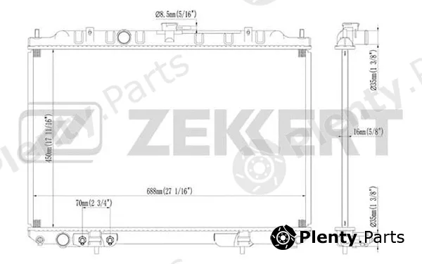 Zekkert MK-1228 — Radiator, engine cooling
