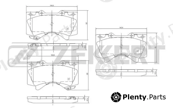 Zekkert BS-1149 — Brake Pad Set, disc brake
