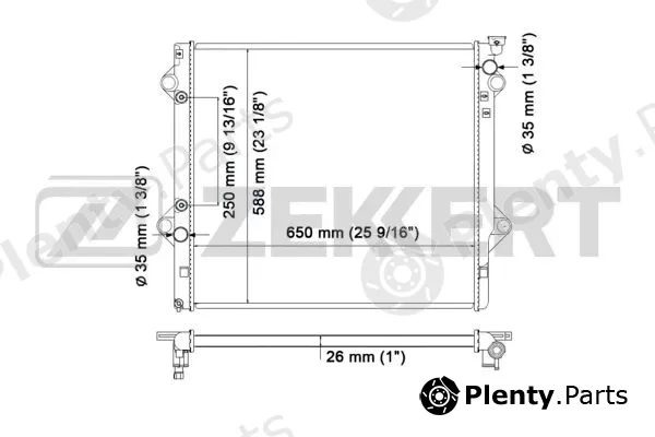 Zekkert MK-1180 — Radiator, engine cooling