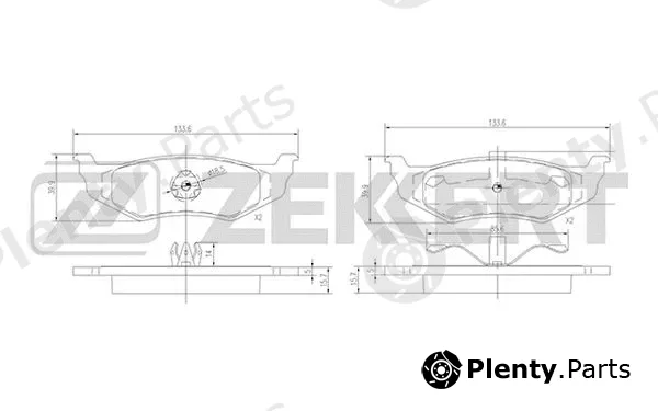 Zekkert BS-1339 — Brake Pad Set, disc brake