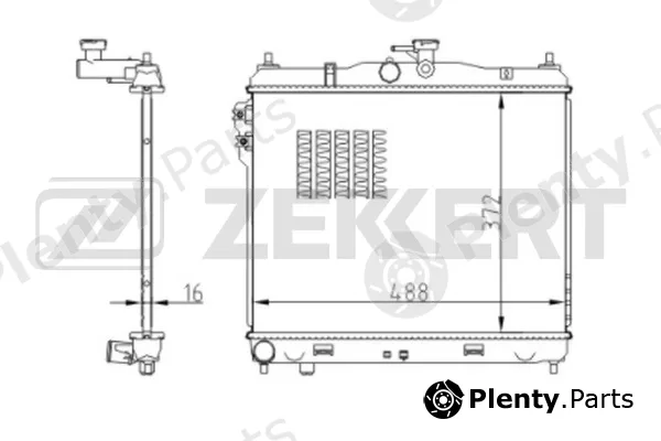 Zekkert MK-1245 — Radiator, engine cooling