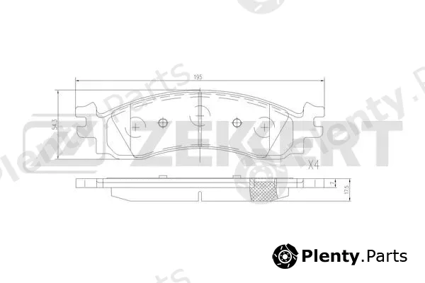 Zekkert BS-3045 — Brake Pad Set, disc brake