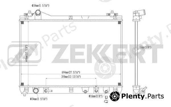 Zekkert MK-1199 — Radiator, engine cooling