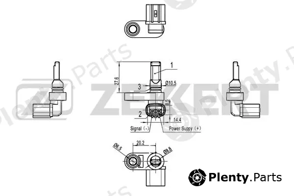 Zekkert SE-6112 — Sensor, wheel speed