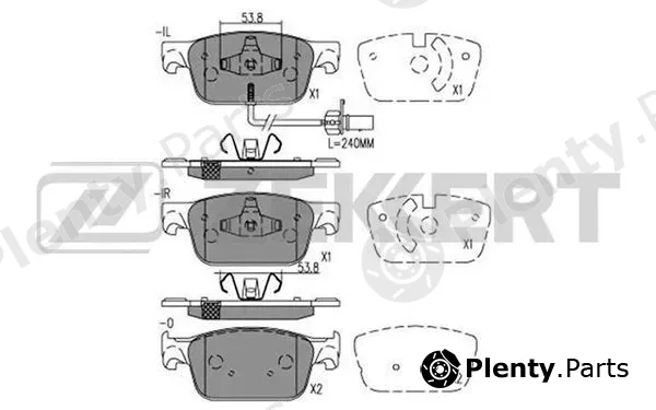 Zekkert BS-1422 — Brake Pad Set, disc brake