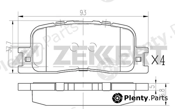 Zekkert BS-2705 — Brake Pad Set, disc brake