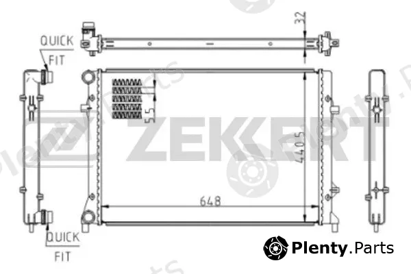 Zekkert MK-1610 — Radiator, engine cooling