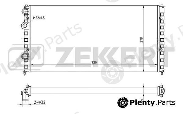 Zekkert MK-1052 — Radiator, engine cooling