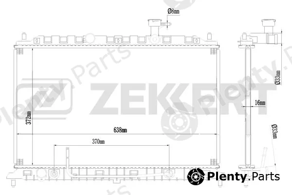 Zekkert MK-1263 — Radiator, engine cooling