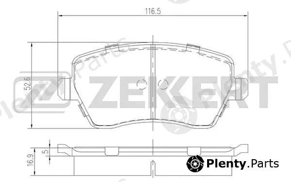 Zekkert BS-1221 — Brake Pad Set, disc brake