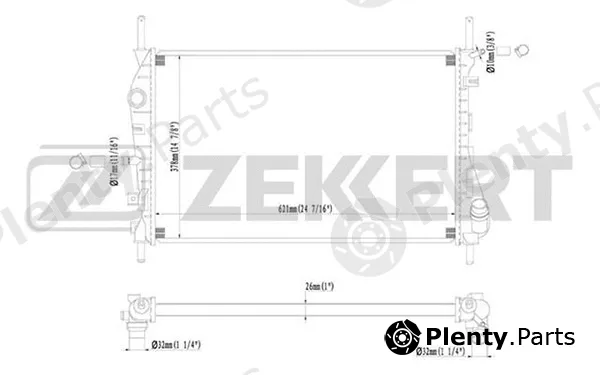 Zekkert MK-1216 — Radiator, engine cooling