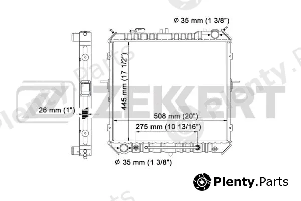 Zekkert MK-1063 — Radiator, engine cooling