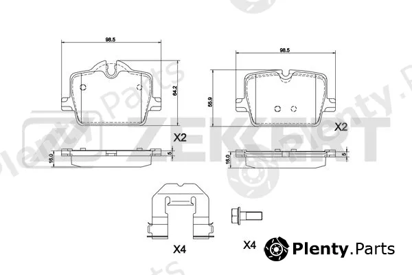 Zekkert BS-1328 — Brake Pad Set, disc brake