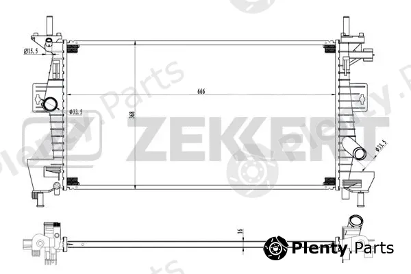 Zekkert MK-1539 — Radiator, engine cooling