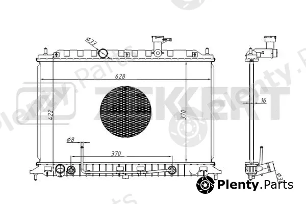 Zekkert MK-1623 — Radiator, engine cooling