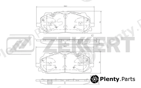 Zekkert BS-2385 — Brake Pad Set, disc brake