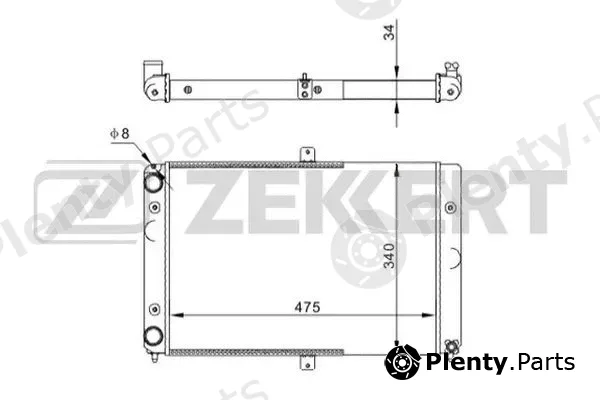 Zekkert MK-1504 — Radiator, engine cooling