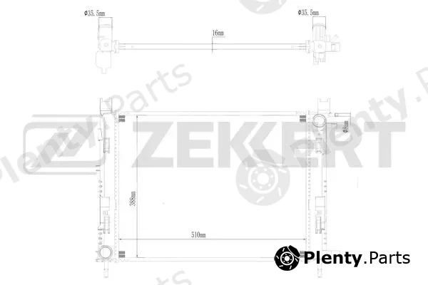 Zekkert MK-1622 — Radiator, engine cooling