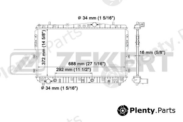 Zekkert MK-1182 — Radiator, engine cooling
