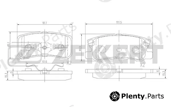 Zekkert BS-1359 — Brake Pad Set, disc brake