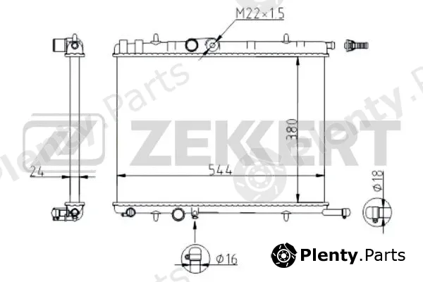 Zekkert MK-1086 — Radiator, engine cooling