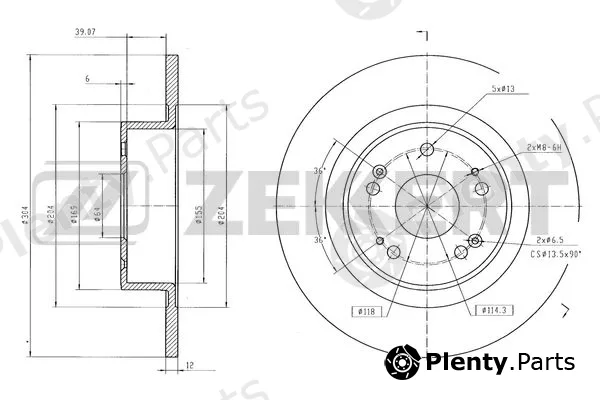 Zekkert BS-6537 — Brake Disc