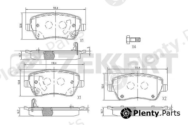 Zekkert BS-1113 — Brake Pad Set, disc brake