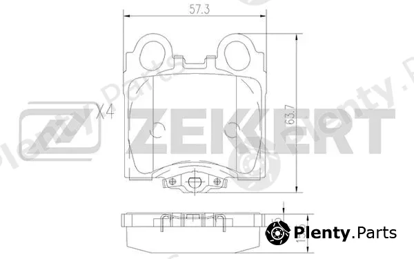 Zekkert BS-1861 — Brake Pad Set, disc brake