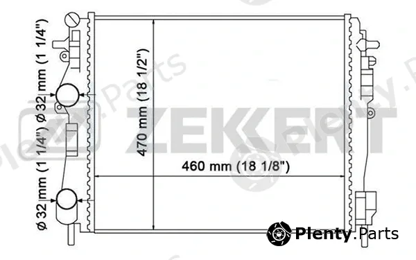 Zekkert MK-1299 — Radiator, engine cooling