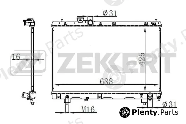 Zekkert MK-1585 — Radiator, engine cooling