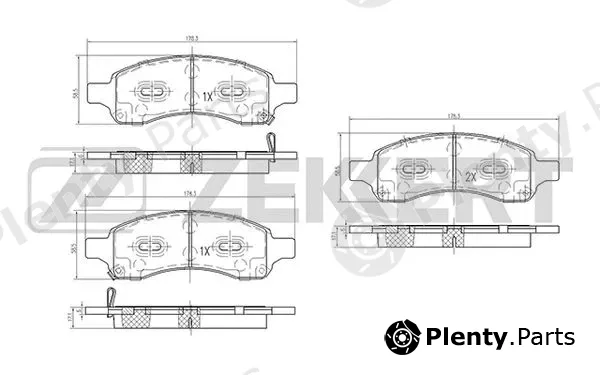 Zekkert BS-2066 — Brake Pad Set, disc brake