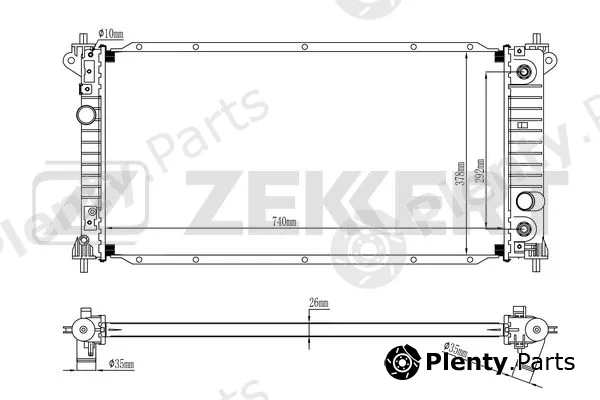 Zekkert MK-1252 — Radiator, engine cooling