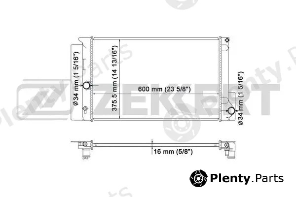 Zekkert MK-1544 — Radiator, engine cooling
