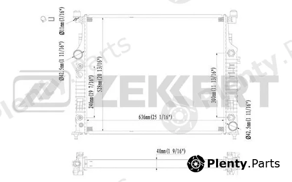 Zekkert MK-1317 — Radiator, engine cooling