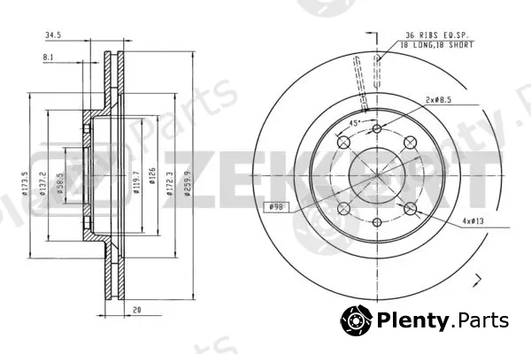 Zekkert BS-5455 — Brake Disc