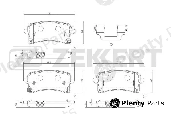 Zekkert BS-1176 — Brake Pad Set, disc brake