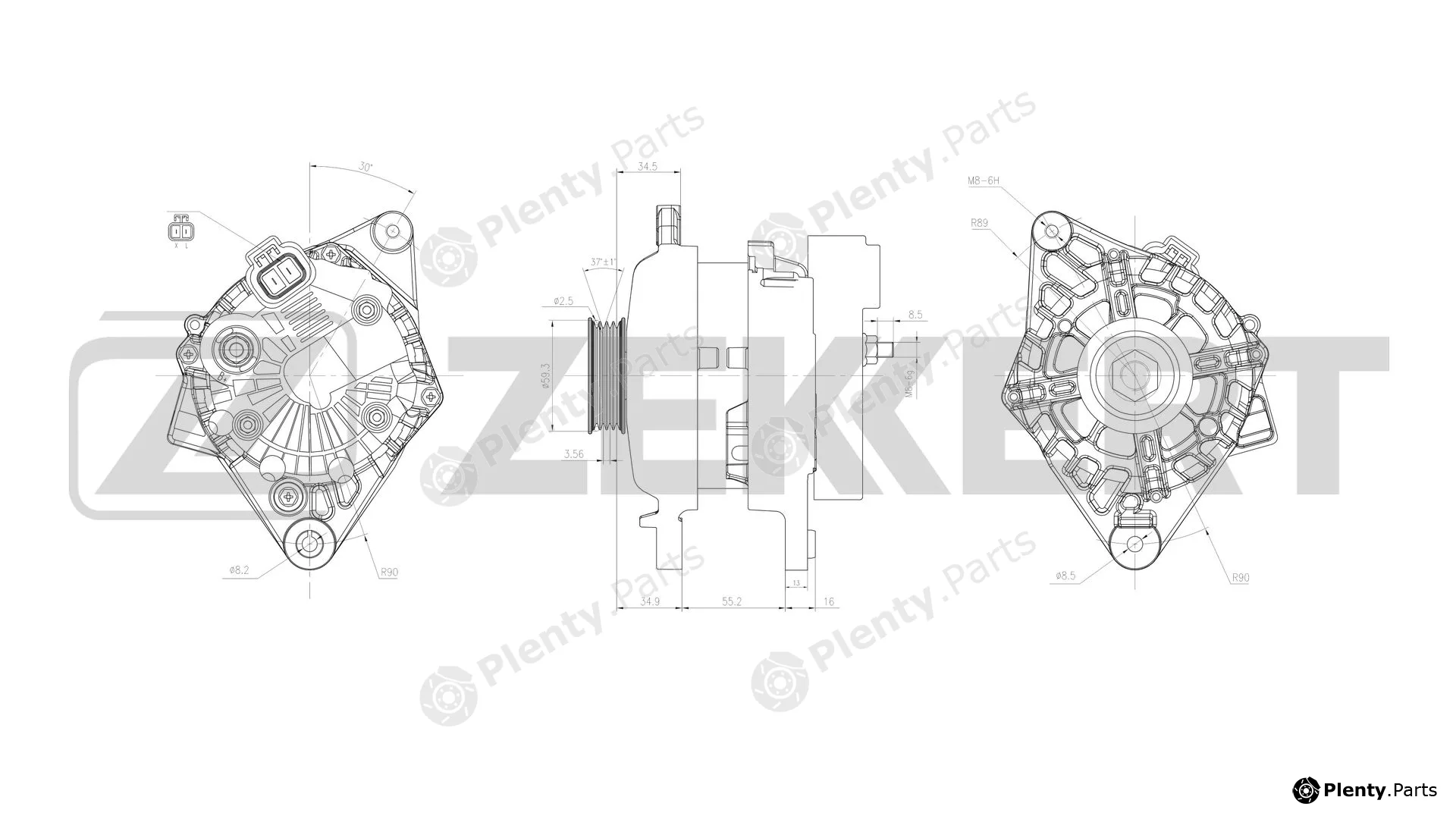 Zekkert GE-1000 — Alternator