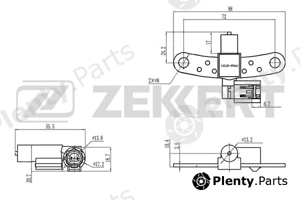 Zekkert SE-4122 — Sensor, crankshaft pulse