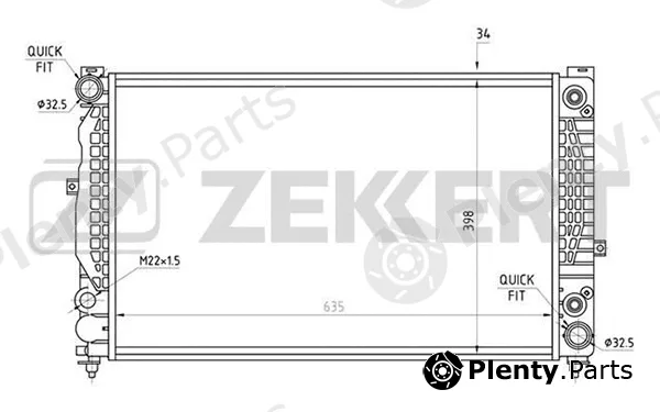 Zekkert MK-1067 — Radiator, engine cooling
