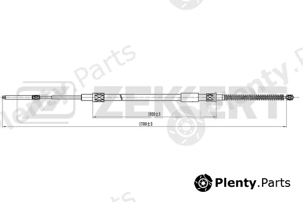 Zekkert BZ-1349 — Cable Pull, parking brake