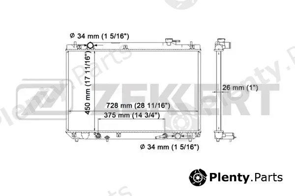Zekkert MK-1549 — Radiator, engine cooling