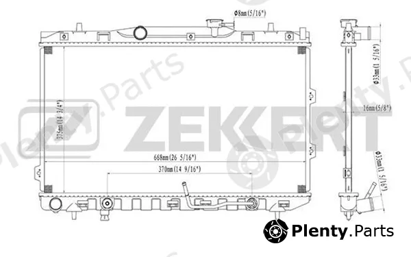 Zekkert MK-1226 — Radiator, engine cooling