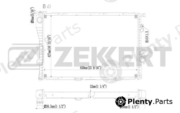 Zekkert MK-1071 — Radiator, engine cooling