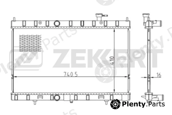 Zekkert MK-1247 — Radiator, engine cooling