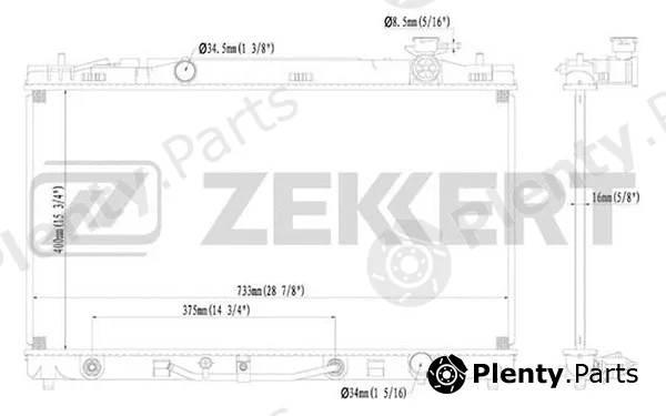 Zekkert MK-1203 — Radiator, engine cooling