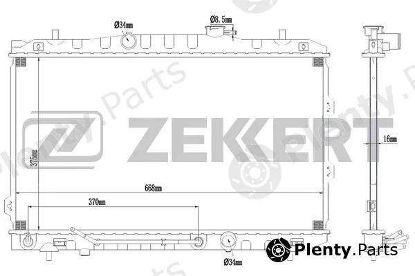 Zekkert MK-1275 — Radiator, engine cooling
