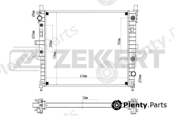 Zekkert MK-1571 — Radiator, engine cooling